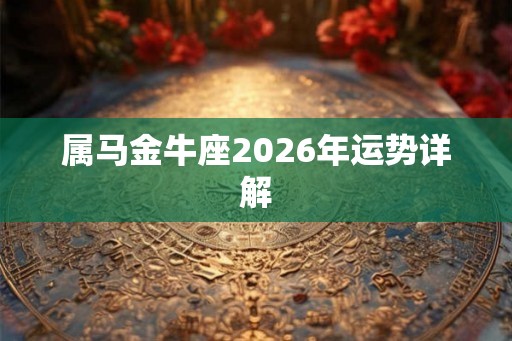 属马金牛座2026年运势详解