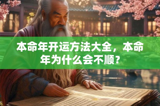 本命年开运方法大全,本命年为什么会不顺? 本命年开运方法大全,本命年为什么会不顺?
