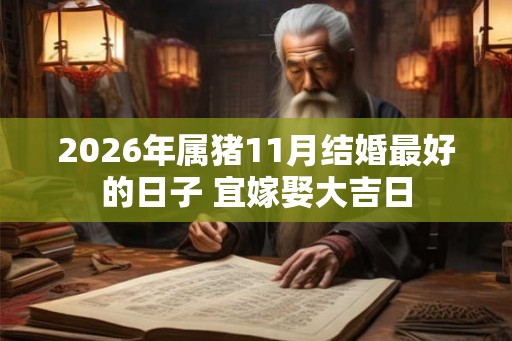 2026年属猪11月结婚最好的日子 宜嫁娶大吉日 2026年属猪11月结婚最好的日子 宜嫁娶大吉日