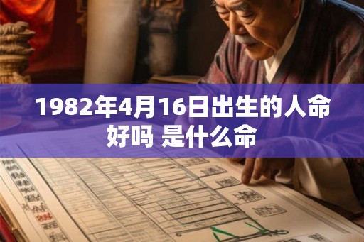 1982年4月16日出生的人命好吗 是什么命