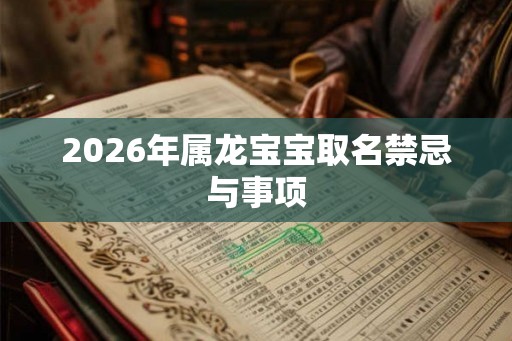 2026年属龙宝宝取名禁忌与事项