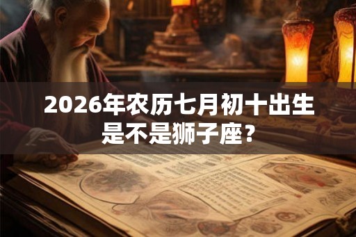 2026年农历七月初十出生是不是狮子座？