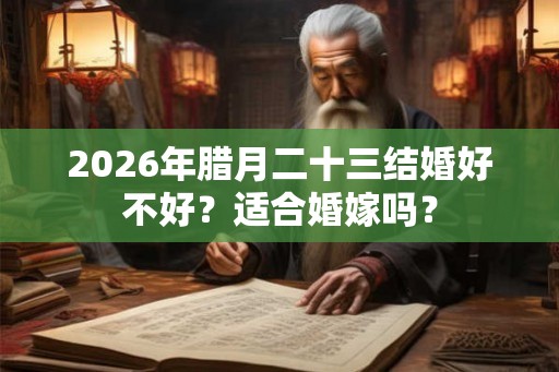 2026年腊月二十三结婚好不好？适合婚嫁吗？