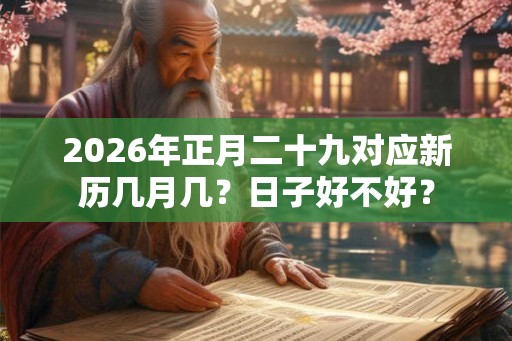 2026年正月二十九对应新历几月几？日子好不好？