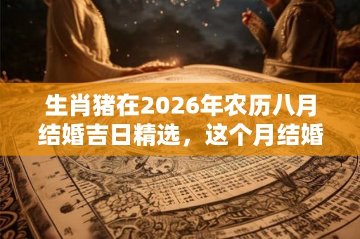 生肖猪在2026年农历八月结婚吉日精选，这个月结婚好不好？