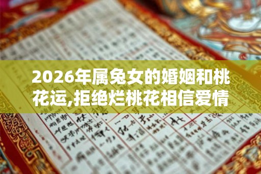 2026年属兔女的婚姻和桃花运,拒绝烂桃花相信爱情 2026年属兔女的婚姻和桃花运,拒绝烂桃花相信爱情