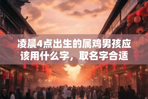 凌晨4点出生的属鸡男孩应该用什么字，取名字合适