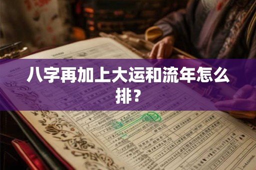 八字再加上大运和流年怎么排？