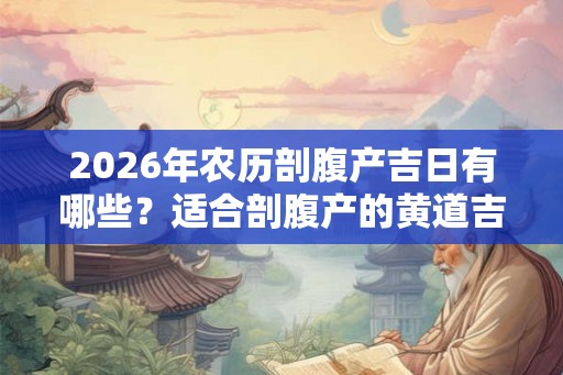 2026年农历剖腹产吉日有哪些？适合剖腹产的黄道吉日