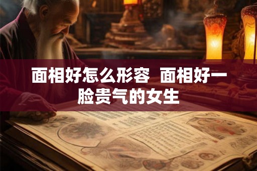 面相好怎么形容  面相好一脸贵气的女生