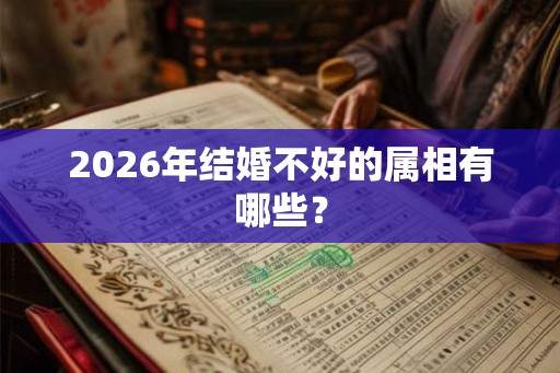 2026年结婚不好的属相有哪些？