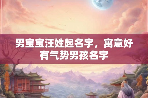 男宝宝汪姓起名字，寓意好有气势男孩名字