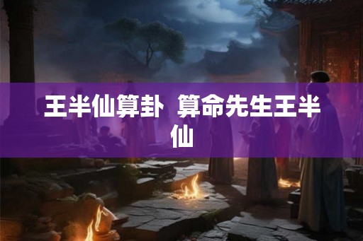 王半仙算卦  算命先生王半仙