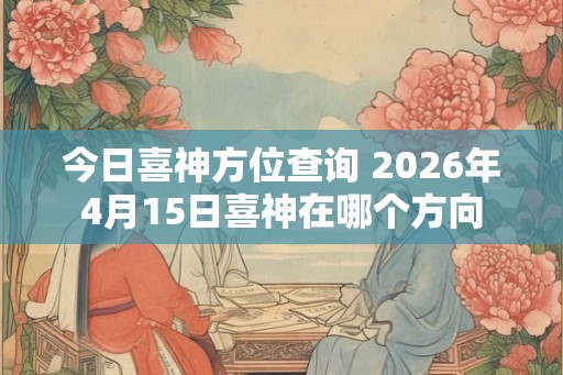 今日喜神方位查询 2026年4月15日喜神在哪个方向