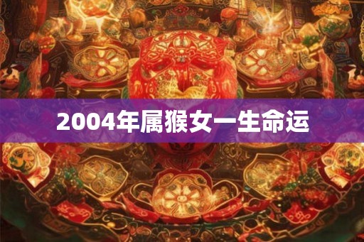 2004年属猴女一生命运 2004年属猴女一生命运