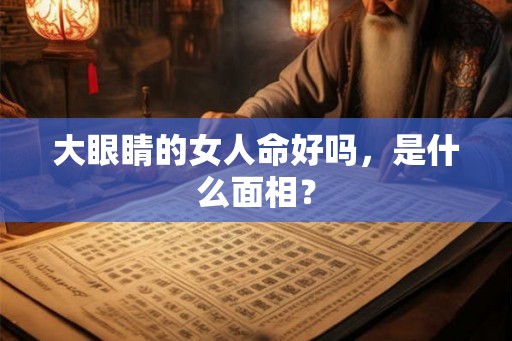 大眼睛的女人命好吗,是什么面相? 大眼睛的女人命好吗,是什么面相?