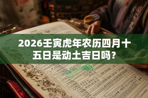 2026壬寅虎年农历四月十五日是动土吉日吗？