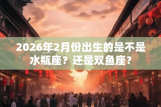 2026年2月份出生的是不是水瓶座？还是双鱼座？