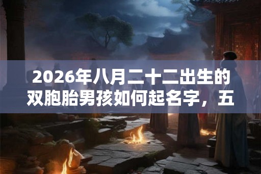 2026年八月二十二出生的双胞胎男孩如何起名字，五行属什么？