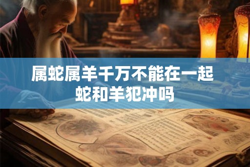 属蛇属羊千万不能在一起 蛇和羊犯冲吗 属蛇属羊千万不能在一起 蛇和羊犯冲吗