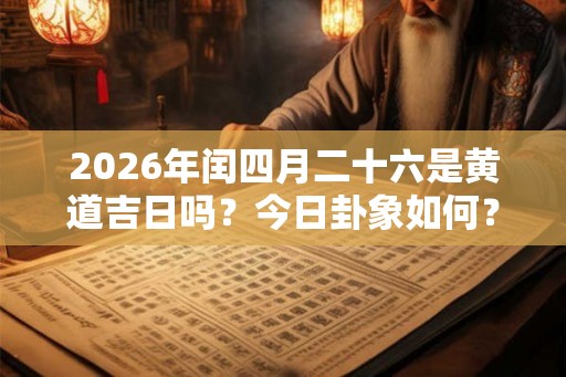 2026年闰四月二十六是黄道吉日吗？今日卦象如何？