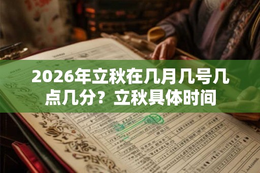 2026年立秋在几月几号几点几分？立秋具体时间