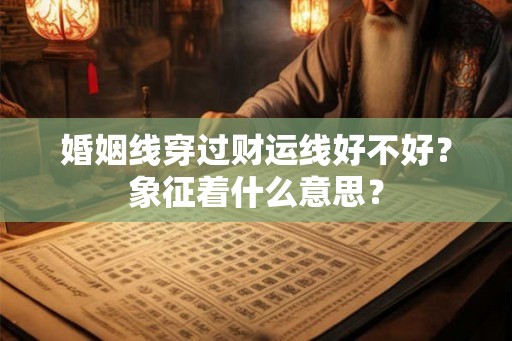 婚姻线穿过财运线好不好？象征着什么意思？