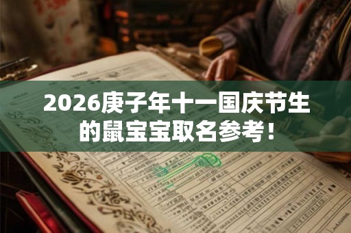 2026庚子年十一国庆节生的鼠宝宝取名参考! 2026庚子年十一国庆节生的鼠宝宝取名参考!