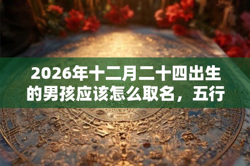 2026年十二月二十四出生的男孩应该怎么取名，五行属什么