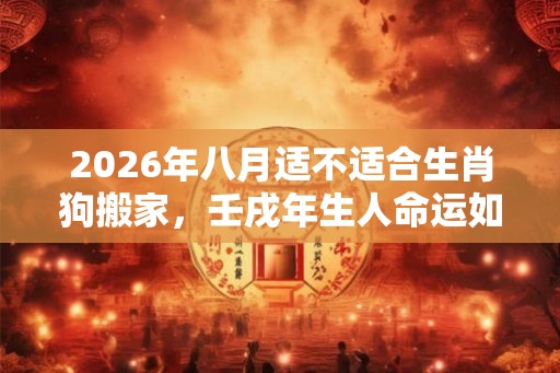 2026年八月适不适合生肖狗搬家，壬戌年生人命运如何？