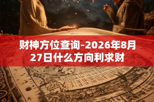 财神方位查询-2026年8月27日什么方向利求财