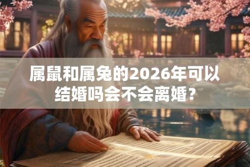 属鼠和属兔的2026年可以结婚吗会不会离婚？