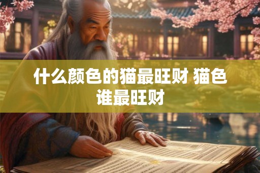 什么颜色的猫最旺财 猫色谁最旺财