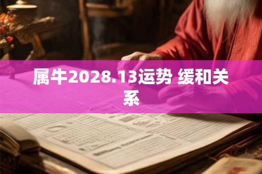 属牛2028.13运势 缓和关系 属牛2028.13运势 缓和关系