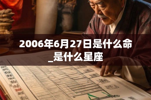 2006年6月27日是什么命_是什么星座