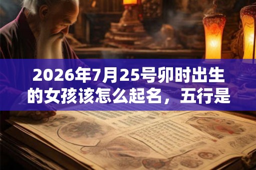 2026年7月25号卯时出生的女孩该怎么起名,五行是什么? 2026年7月25号卯时出生的女孩该怎么起名,五行是什么?