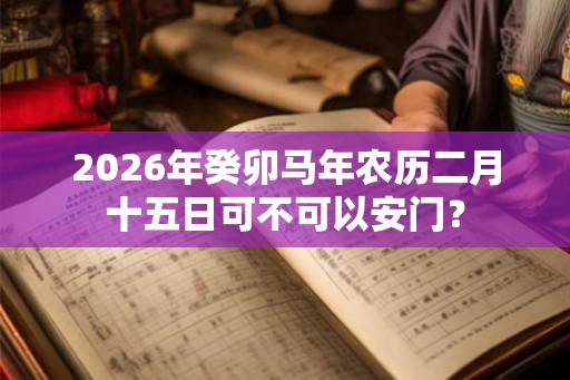 2026年癸卯马年农历二月十五日可不可以安门？