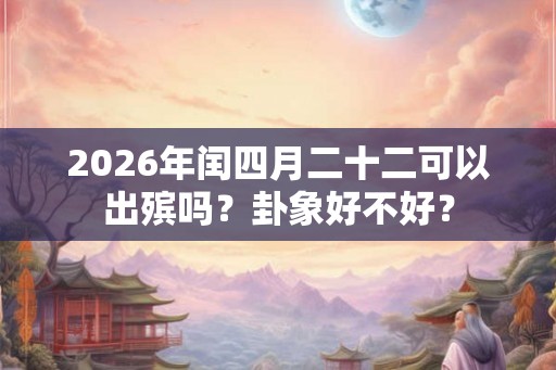 2026年闰四月二十二可以出殡吗？卦象好不好？