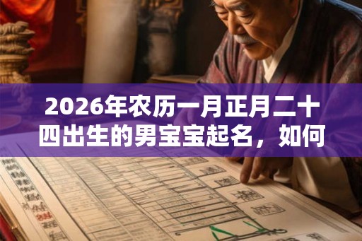 2026年农历一月正月二十四出生的男宝宝起名，如何起名？