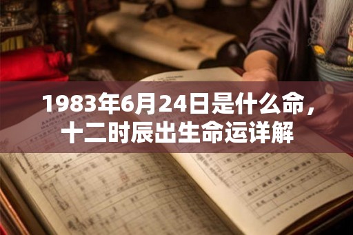 1983年6月24日是什么命，十二时辰出生命运详解