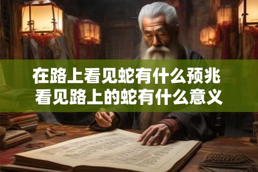 在路上看见蛇有什么预兆 看见路上的蛇有什么意义 在路上看见蛇有什么预兆 看见路上的蛇有什么意义
