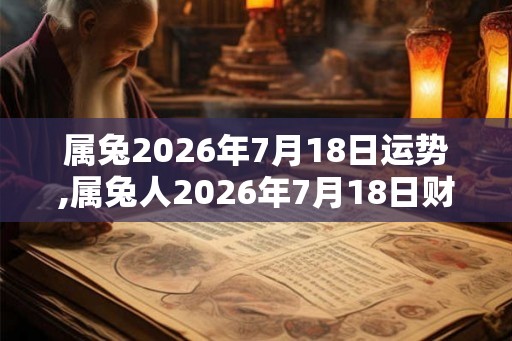 属兔2026年7月18日运势,属兔人2026年7月18日财运,生肖兔2026年7月18日运势
