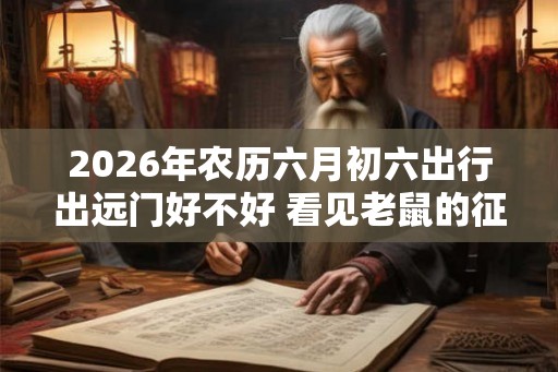 2026年农历六月初六出行出远门好不好 看见老鼠的征兆 2026年农历六月初六出行出远门好不好 看见老鼠的征兆