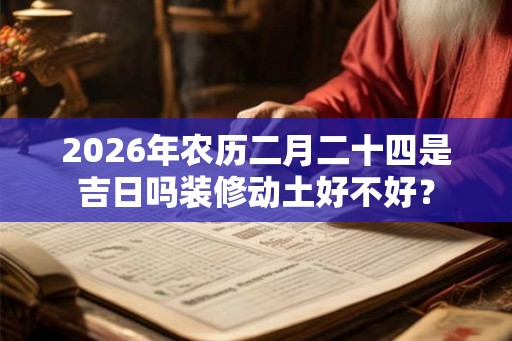 2026年农历二月二十四是吉日吗装修动土好不好？