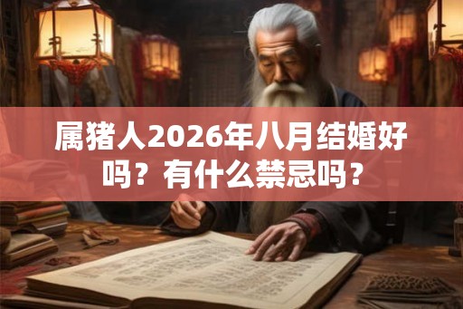 属猪人2026年八月结婚好吗？有什么禁忌吗？