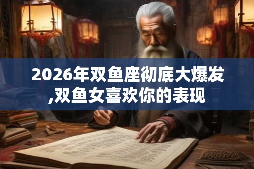 2026年双鱼座彻底大爆发,双鱼女喜欢你的表现