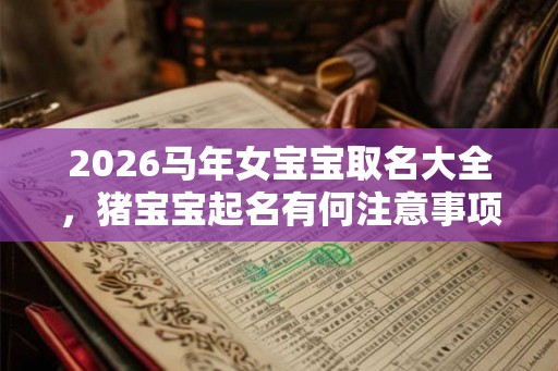 2026马年女宝宝取名大全，猪宝宝起名有何注意事项？