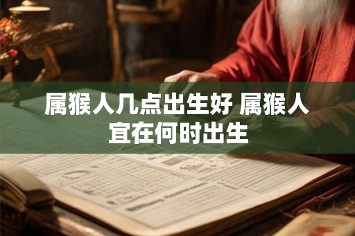 属猴人几点出生好 属猴人宜在何时出生 属猴人几点出生好 属猴人宜在何时出生