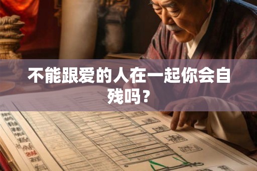不能跟爱的人在一起你会自残吗？