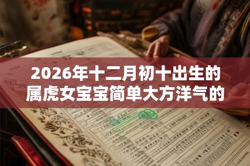 2026年十二月初十出生的属虎女宝宝简单大方洋气的名字